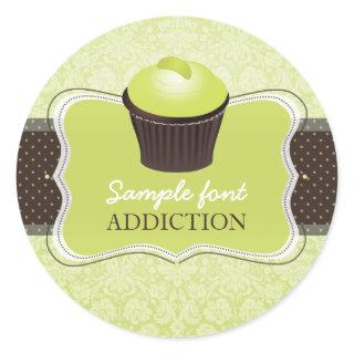 PixDezines diy colors, keylime cupcake Classic Round Sticker