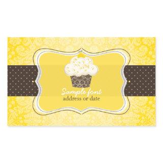 PixDezines diy colors, lemon zest cupcake Rectangular Sticker