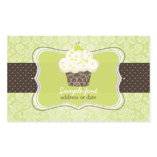 PixDezines diy fonts colors, keylime cupcake Rectangular Sticker
