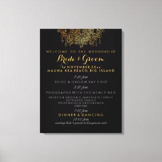 PixDezines faux gold chandelier wedding program Canvas Print