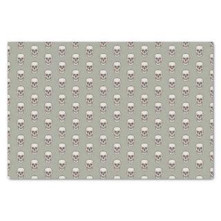 Pixel Art Gothic Spooky Skull Pattern Tissue Paper