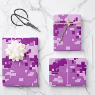 Pixel Purple Camouflage  Sheets