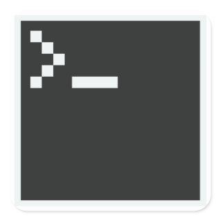 Pixel Shell Square Sticker