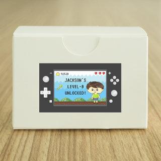 Pixels Arcade Video Game Controller Kids Birthday  Rectangular Sticker