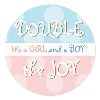 Pixie Polka Dot Twin Boy & Girl Baby Sticker