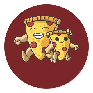 Pizza Father and Son Pizza Family  Classic Round Sticker