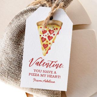 Pizza My Heart Kids Valentines Day Gift Tags