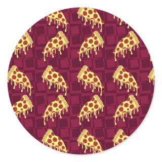 Pizza Pie Pattern Classic Round Sticker