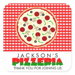 Pizzeria Pizza Party Favor Stickers