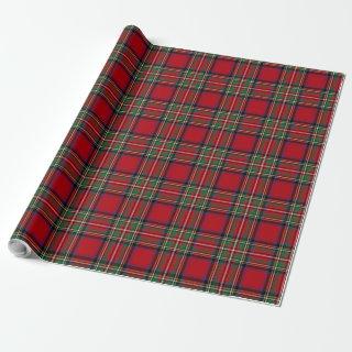 Plaid Black Red Tartan Rustic Clan Stewart