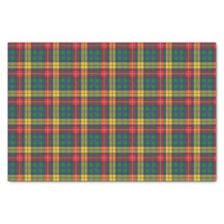 Plaid Clan Buchanan Yellow Red Green Check Tartan  Tissue Paper