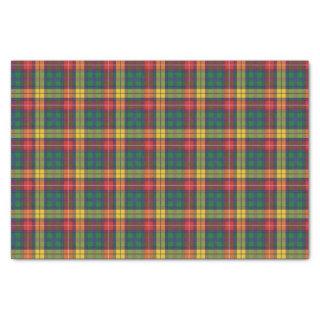 Plaid Clan Buchanan Yellow Red Green Check Tartan  Tissue Paper