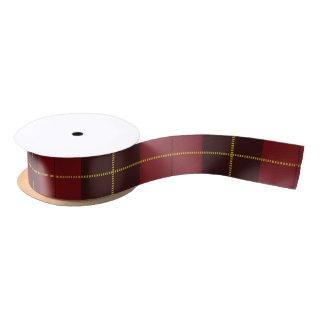 Plaid Classic Rustic Red Burgundy Tartan Satin Ribbon