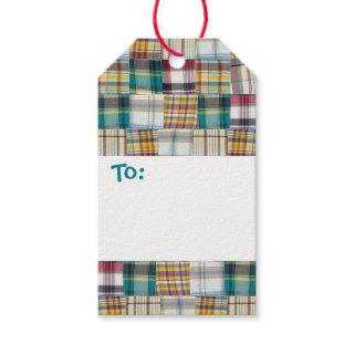 Plaid Patchwork Quilt Gift Tags