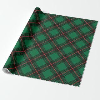 Plaid Pattern green and black with red accent