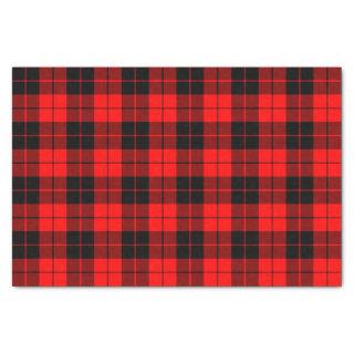 Plaid Pattern Red and Black Tissue Paper