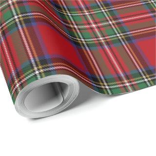 Plaid Tartan Clan Stewart Green Red Check Holiday