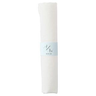 plain elegant monogram napkin bands