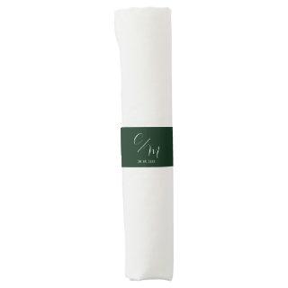 plain elegant monogram napkin bands