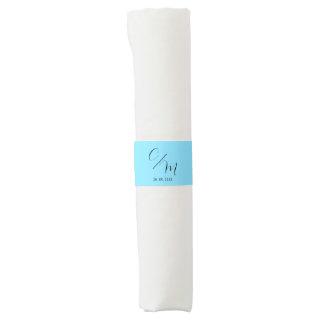plain elegant monogram napkin bands