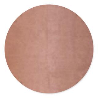 Plain Golden Copper Brown Classic Round Sticker