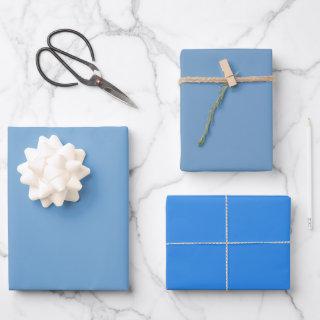 Plain Iceberg Frost French Blue Shades 3 Tones  Sheets