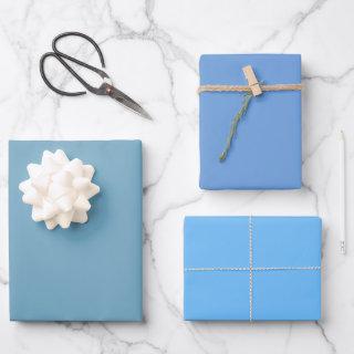 Plain Moonstone Little Maya Blue Shades 3 Tones  Sheets