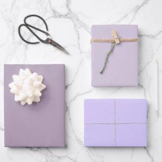 Plain Pastel Pale Lavender Purple Shades 3 Tones  Sheets