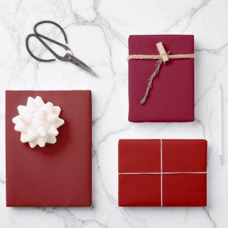 Plain Penn Oxblood Crimson Red Shades 3 Tones  Sheets