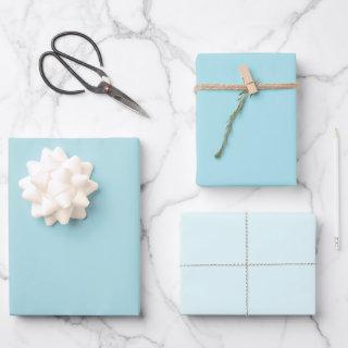 Plain Powder Snowstorm Bubbles Blue Shades 3 Tones  Sheets