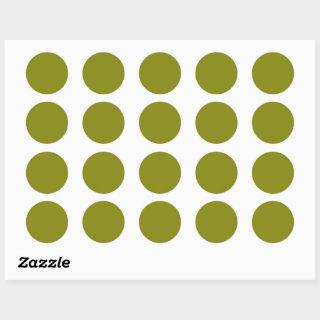 Plain solid grape vine green classic round sticker