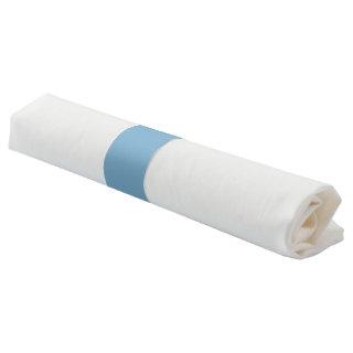 Plain solid pastel dusty blue napkin bands