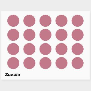 Plain solid pastel dusty rose classic round sticker