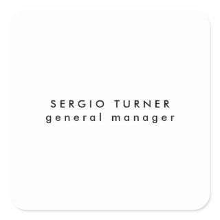 Plain Trendy Minimalist Professional Profile Square Sticker