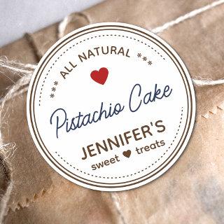Plain White Brown Jar Labels Handwritten Heart
