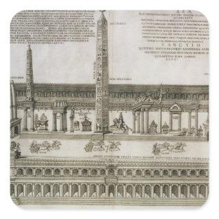 Plan of the Circus Maximus, Rome, engraved by the Square Sticker