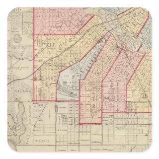 Plan of the City of Minneapolis and Vicinity Square Sticker