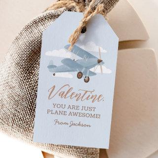 Plane Awesome Airplane Kids Valentines Day Gift Tags