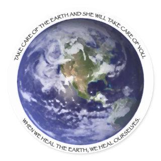 Planet Earth Classic Round Sticker