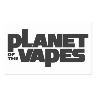 Planet of the vapes rectangular sticker