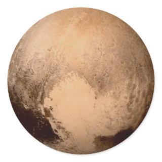 PLANET PLUTO - HAVE A HEART! (solar system) ~ Classic Round Sticker