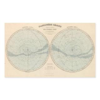 Planisphere Celeste Hemisphere Rectangular Sticker