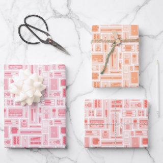 Planner Stationery Pink Orange Red Pattern  Sheets