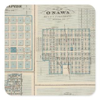Plans of Sioux Rapids, Onawa, Storm Lake, Newell Square Sticker