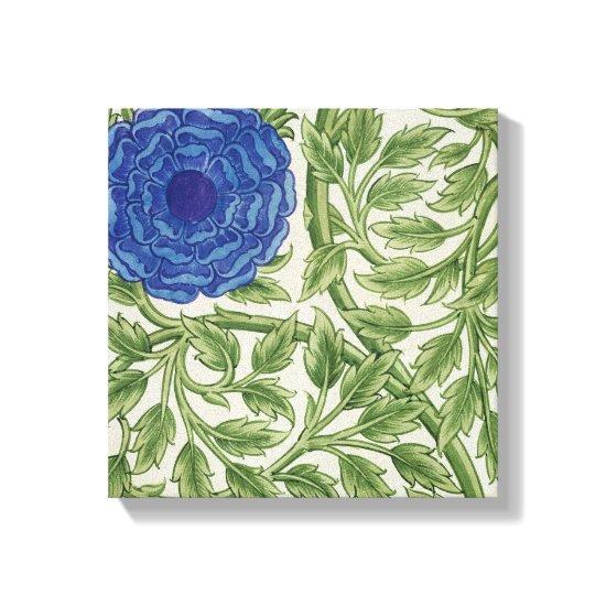 Plant with a blue flower (w/c on paper) canvas print