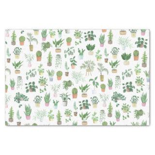 Plantita House Plants and Pots Pattern Tissue Paper
