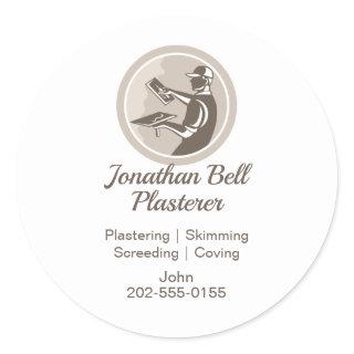 Plasterer Masonry Drywall Classic Round Sticker