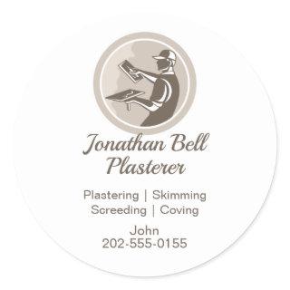 Plasterer Masonry Drywall Classic Round Sticker