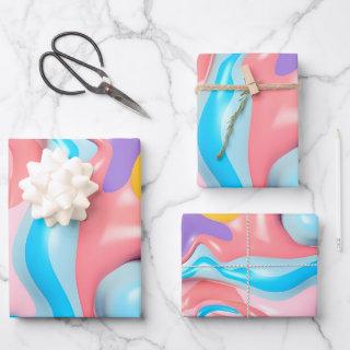 Plastic Fluid 3D Abstract  Sheets