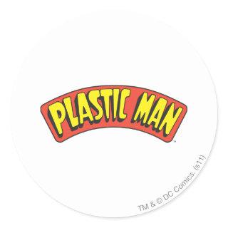Plastic Man Logo Classic Round Sticker